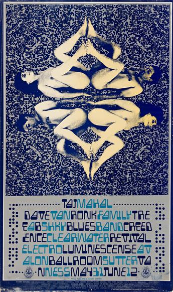 VARIOUS ARTISTS.  [PSYCHEDELIC ROCK CONCERTS.] Group of 4 posters. 1967-1968. Each approximately 20x13½ inches, 50¾x34¼ cm.